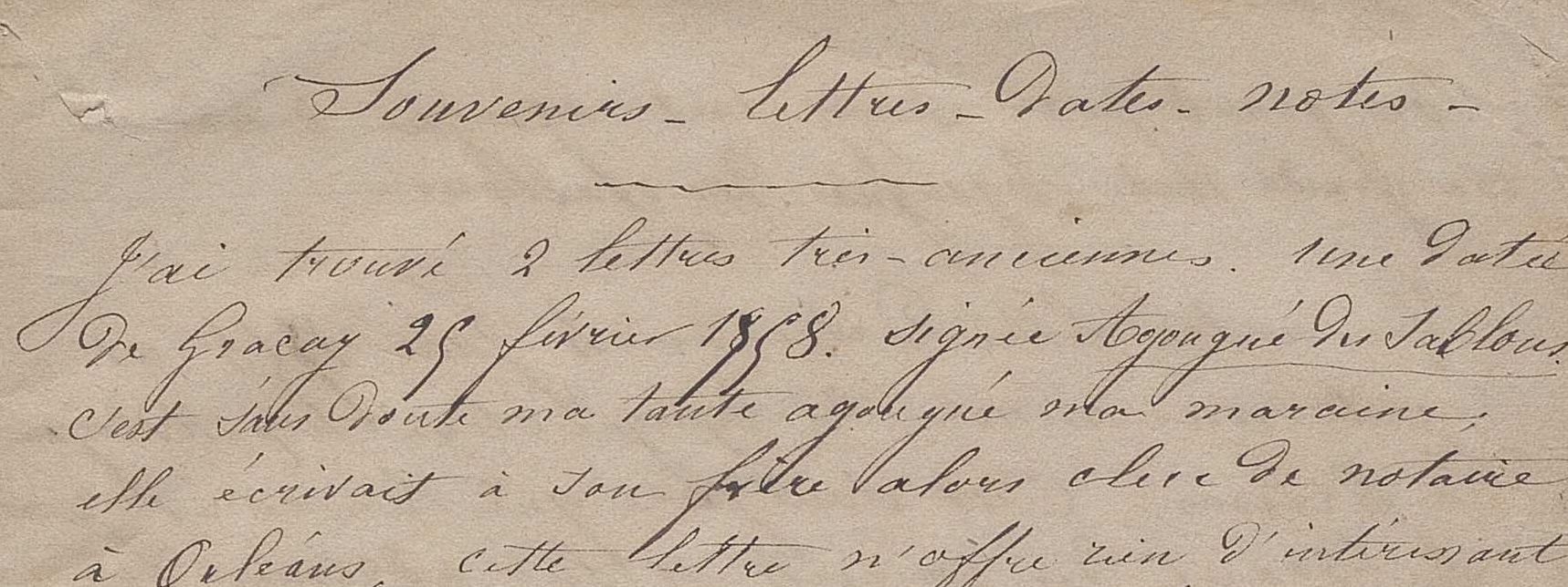 Dixième carnet - notes/histoire familiale