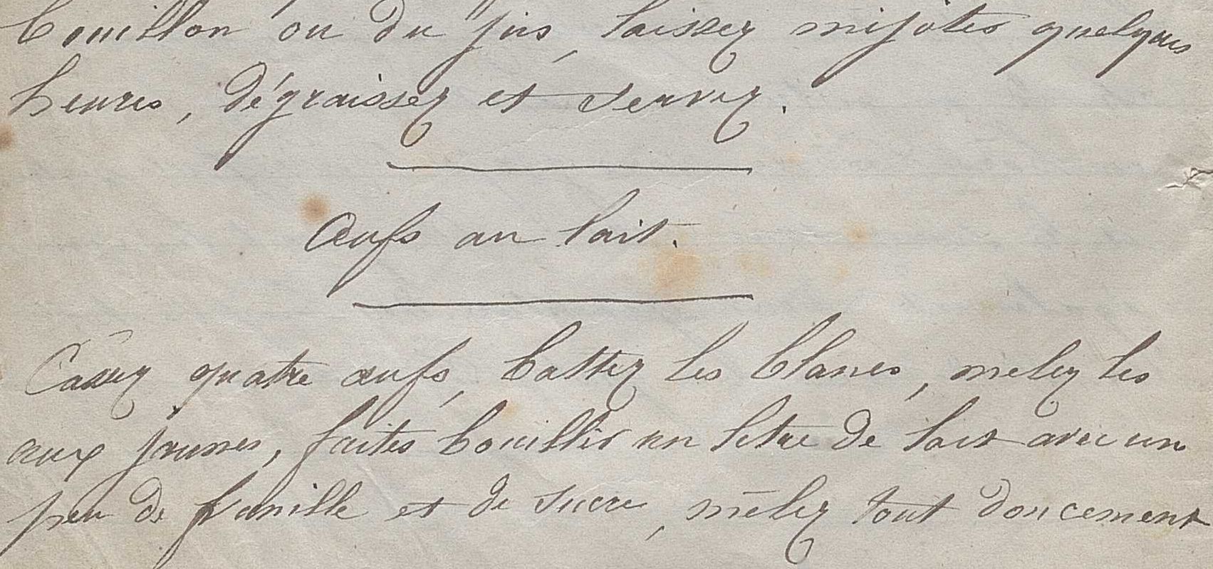 Neuvième carnet - recettes de cuisine et leçons d'arithmétique