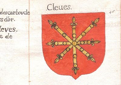 Armes de la famille de Clèves (Archives départementales de l'Indre, 9 J 43)