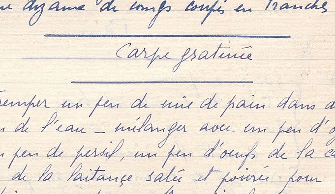 Carnet de cuisine n° 4