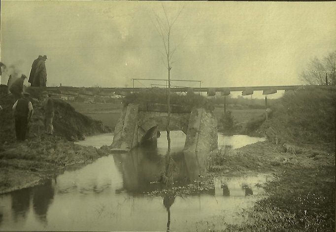 1913 - L'Indre en crue à Châtillon